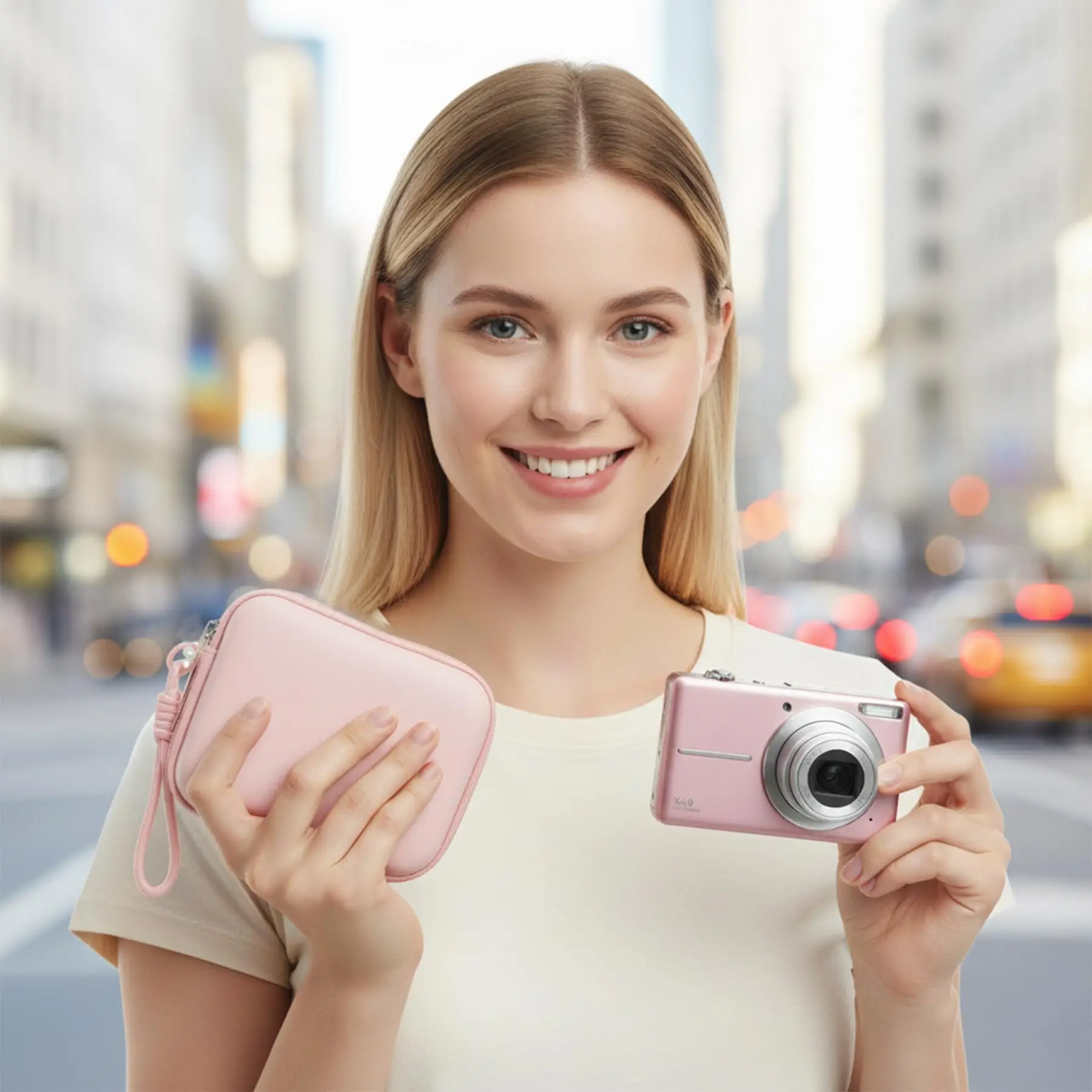 Digitalkamera-Tasche, Schützende Harte EVA-Hülle Kameratasche für KODAK PIXPRO FZ55 FZ45, Kleine Reise-Kompaktkamera-Zubehör – Detail 11