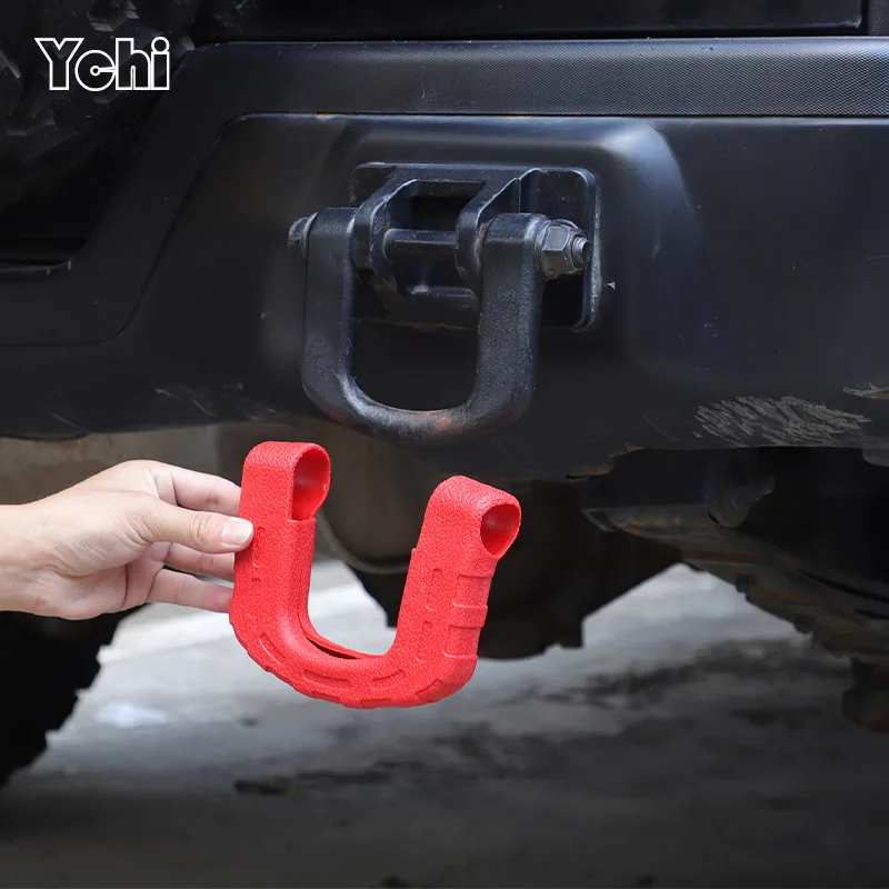 

For Hummer H3 2005-2009 TPE Car front Iron Tow Hook Rescue Rear Trailer Hook Protective Decorative Accessories