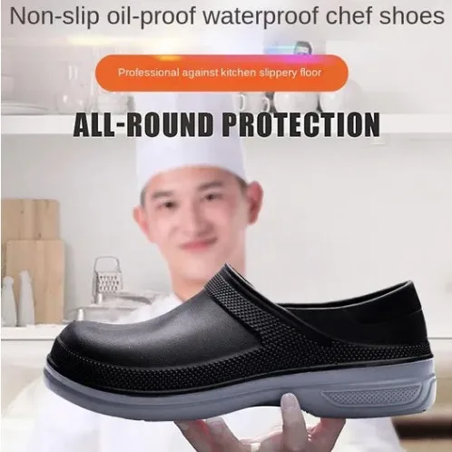 Professional Chef Shoes Men's Non-slip Kitchen Water  Work Shoes Men's Special Kitchen Shoes Waterproof and Oil-proof