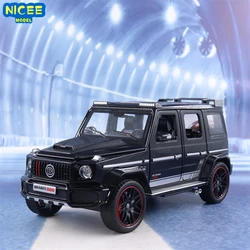 1:24 Mercedes-Benz BRABUS G800 Off-road SUV Alloy Model Car Collection Sound Light Diecast car Toy Kids Boys Gifts Present A485