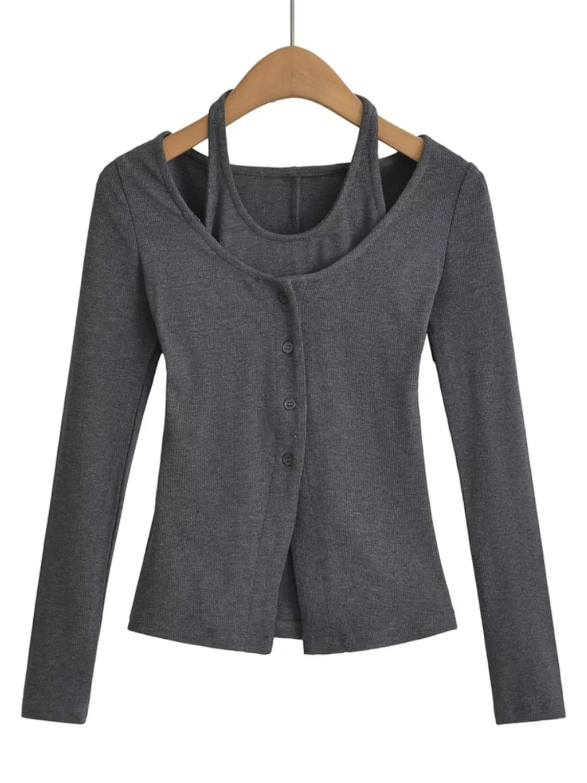 

Женский вязаный кардиган Street Sle Spicy Girl Pure Desire, облегающий, весна-осень 2024, новый трендовый дизайн