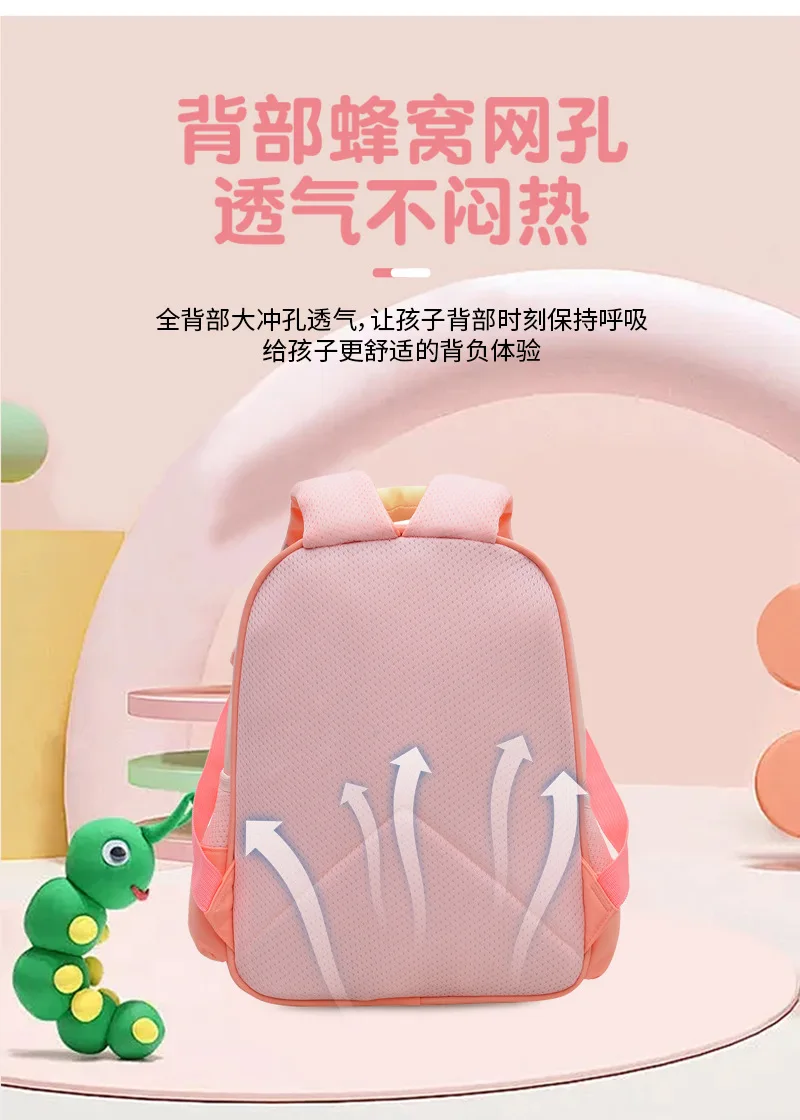 Cute Cartoon Shark Backpack for Kindergarten Kids,Easy-Carry Toddler School Bag for Boys Girls,Children Bookbag,Back to School view 4