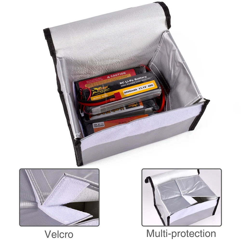 Portable Fireproof Waterproof Lipo Battery Explosion Proof Safety Bag Fire Resistant for RC FPV Racing Drone Car Battery Safe - view 4