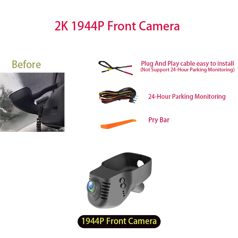 Plug & Play 4K Wifi Dashcam Camera Auto DVR voor Volkswagen VW Golf Polo Touran Passat B8 Tiguan Jetta Sharan Caddy 2015-2026