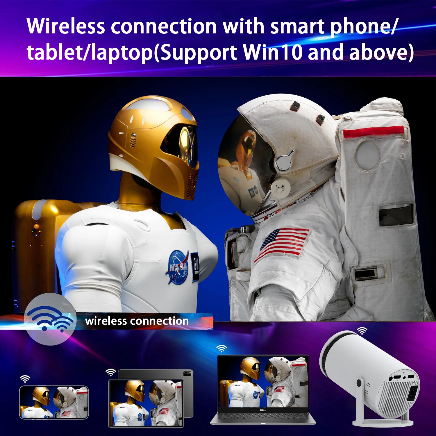 جهاز عرض Y5S مشهور، جهاز عرض عالي الوضوح للاستخدام المنزلي والخارجي، سهل الحمل، اختيار جيد للهدايا