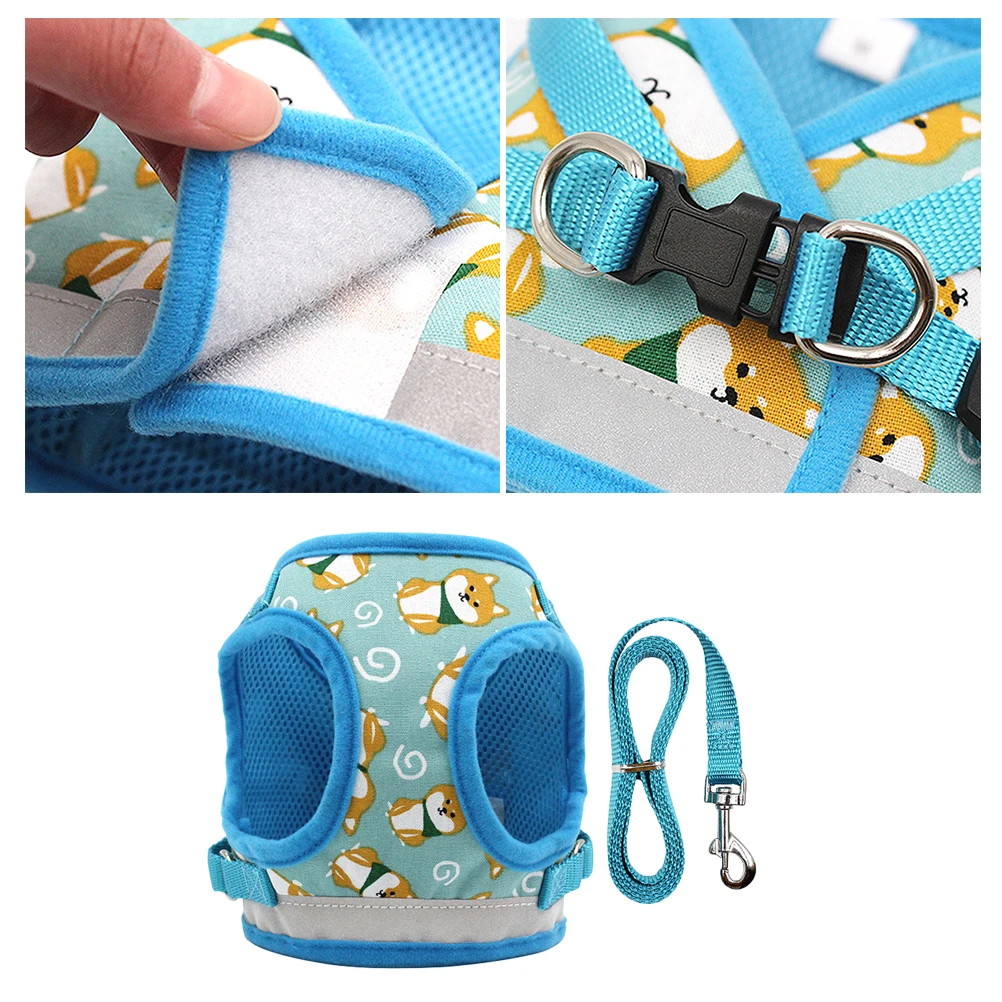 

Pet Harness Dog Small Puppy Shaped Lightweight Traction Strap Cartoon Design Comfortable Premium Material Breathing