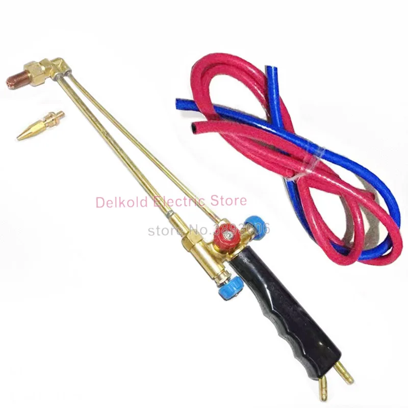 Oxygen Acetylene Dual Use Torch for Gas Cutting and Welding Torches with 1pcs cutting nozzle1pcs welding nozzleair pipe 235m