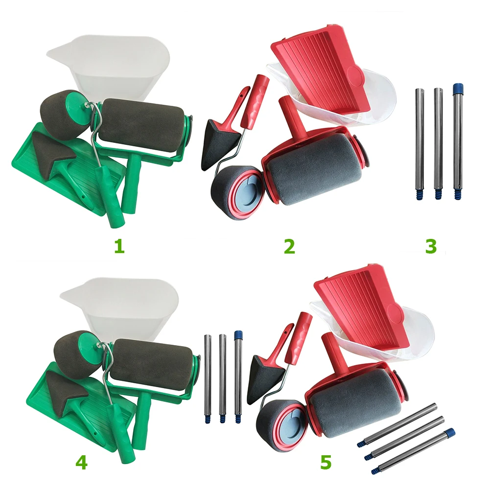 3/5/8pcs Painting Cleaning Extended Rods Tools Home Improvement Corner Brush Professional for DIY Indoor and Outdoor Painting