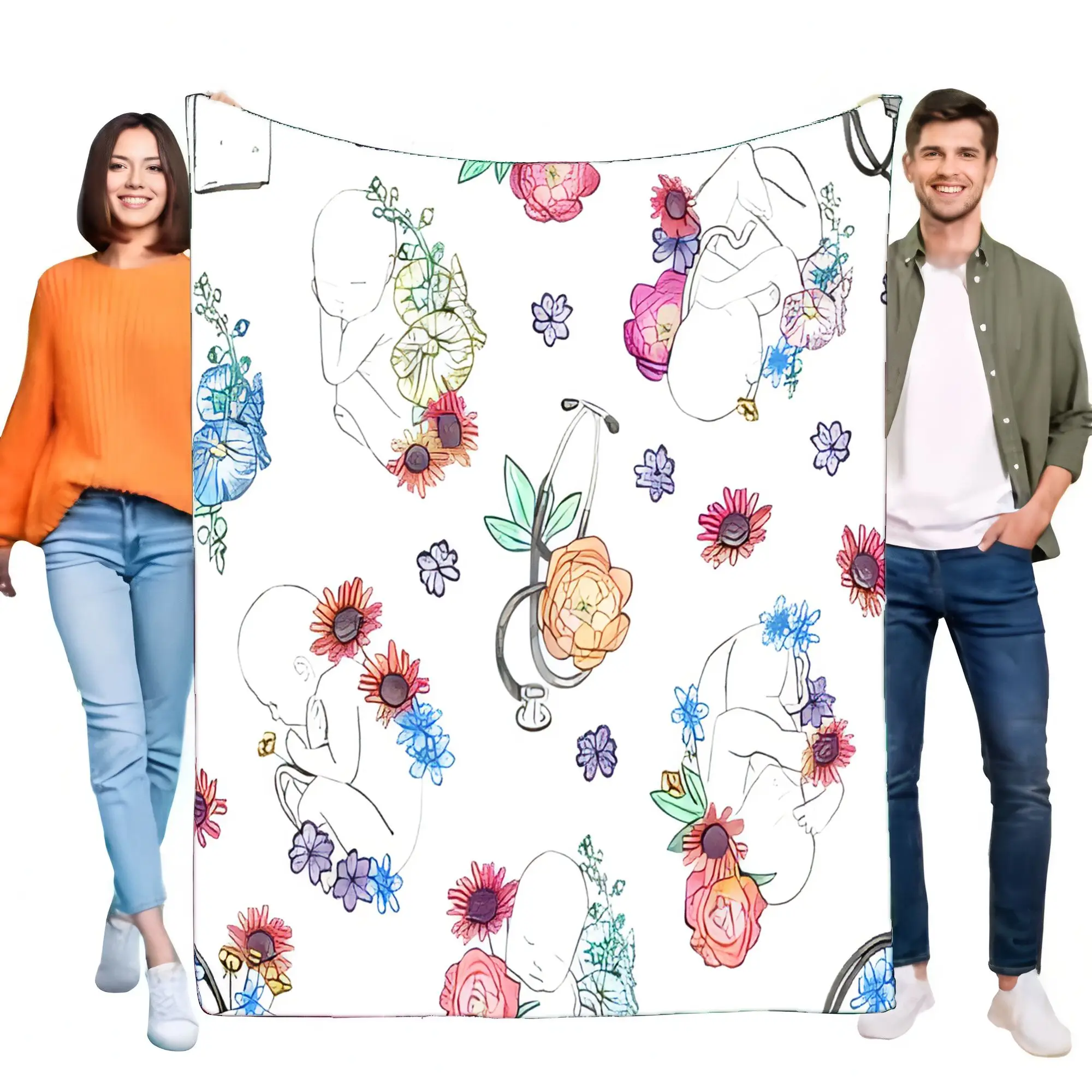 Soft Cozy Floral Fe…