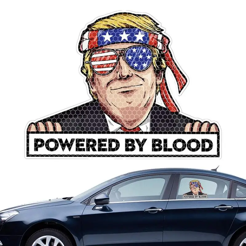 Trump Heads Sticker 2024 Trump Decal Window Cling Automotive Decals Window Cling Ride With Trump For Walls Cars Motorcycles