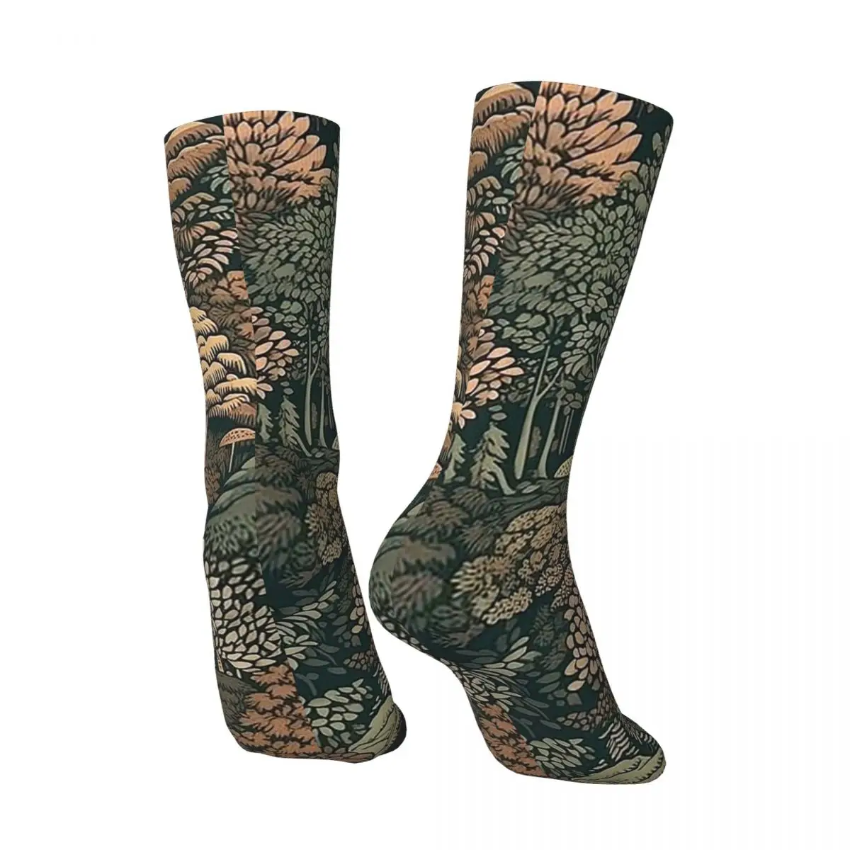All Seasons Retro Forest Tree Socks Harajuku Sport Middle Tube Socks High Quality Stockings for Men Women Valentine's Day Gifts
