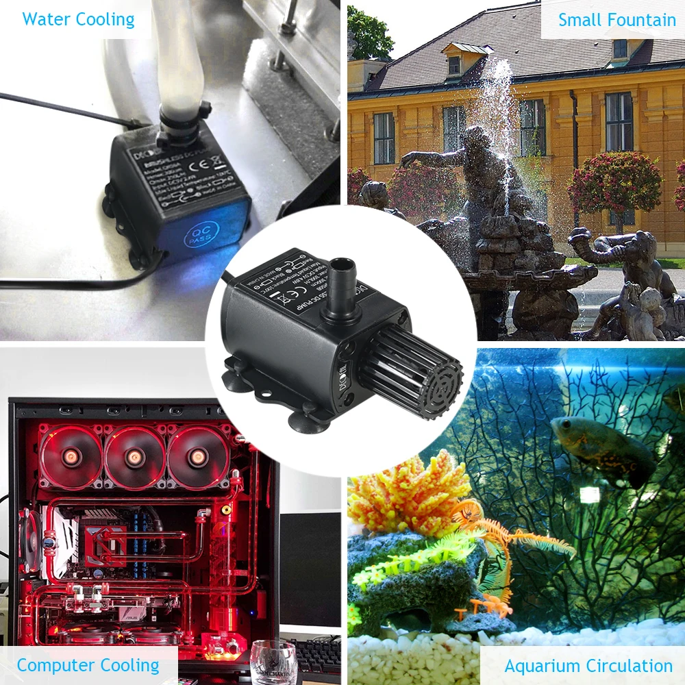 Water Pump Submersible Mini - USB DC5V 4,8 W Ultra-leise Mini