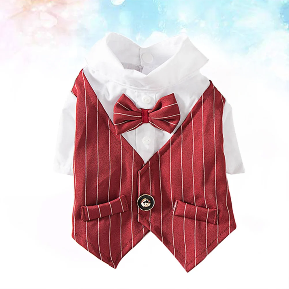 

Dog Suit Costume Xs Gentleman Pattern Wedding Party Carnival Birthday Photo Pet Dress Clothes Fast Drying