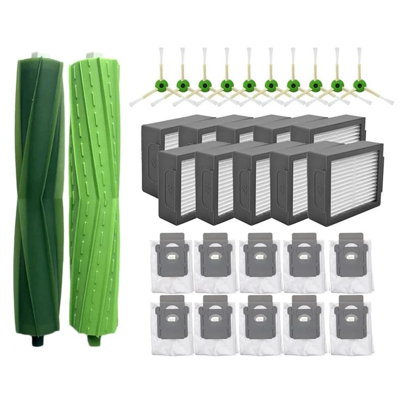 

For Irobot Roomba J7+ / J7 Main Brush Side Brush Hepa Filter Dust Bag Robot Vacuum Cleaner Replacement Parts 1Set
