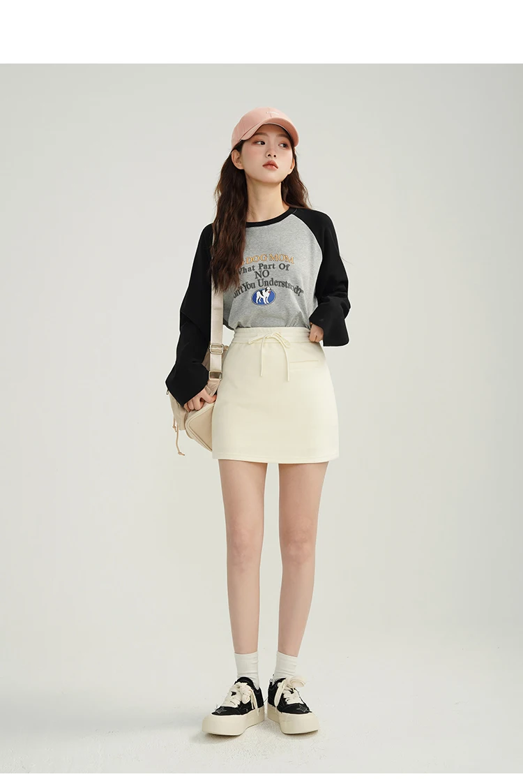 Casual Sporty Mini Skirt High Waist Drawstring Bodycon Fit Short Skirt Petite Women Youthful Elastic Waist Outfit Summer Fashion