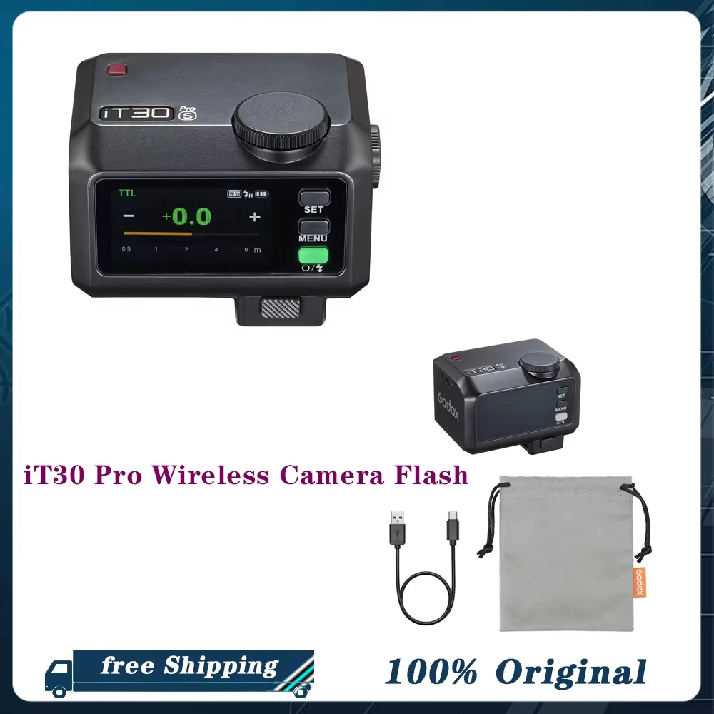 

iT30 Pro Wireless Camera Flash Mini Pocket Flash Light with TTL HSS for Sony Canon Nikon Fuji Fujifilm Olympus Panasonic