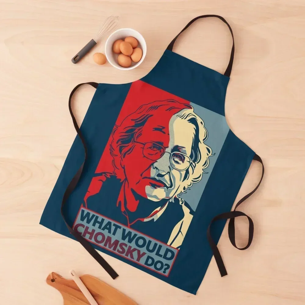 

What would Naom Chomsky do Apron kitchen jacket woman women's work painters Apron