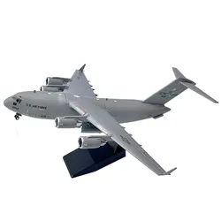 Avión de Metal fundido a presión para niños, escala 1:200, C-17 de EE. UU., C17, Globemaster III, modelo de avión de transporte de estrategia, juguete para niños, 1/200