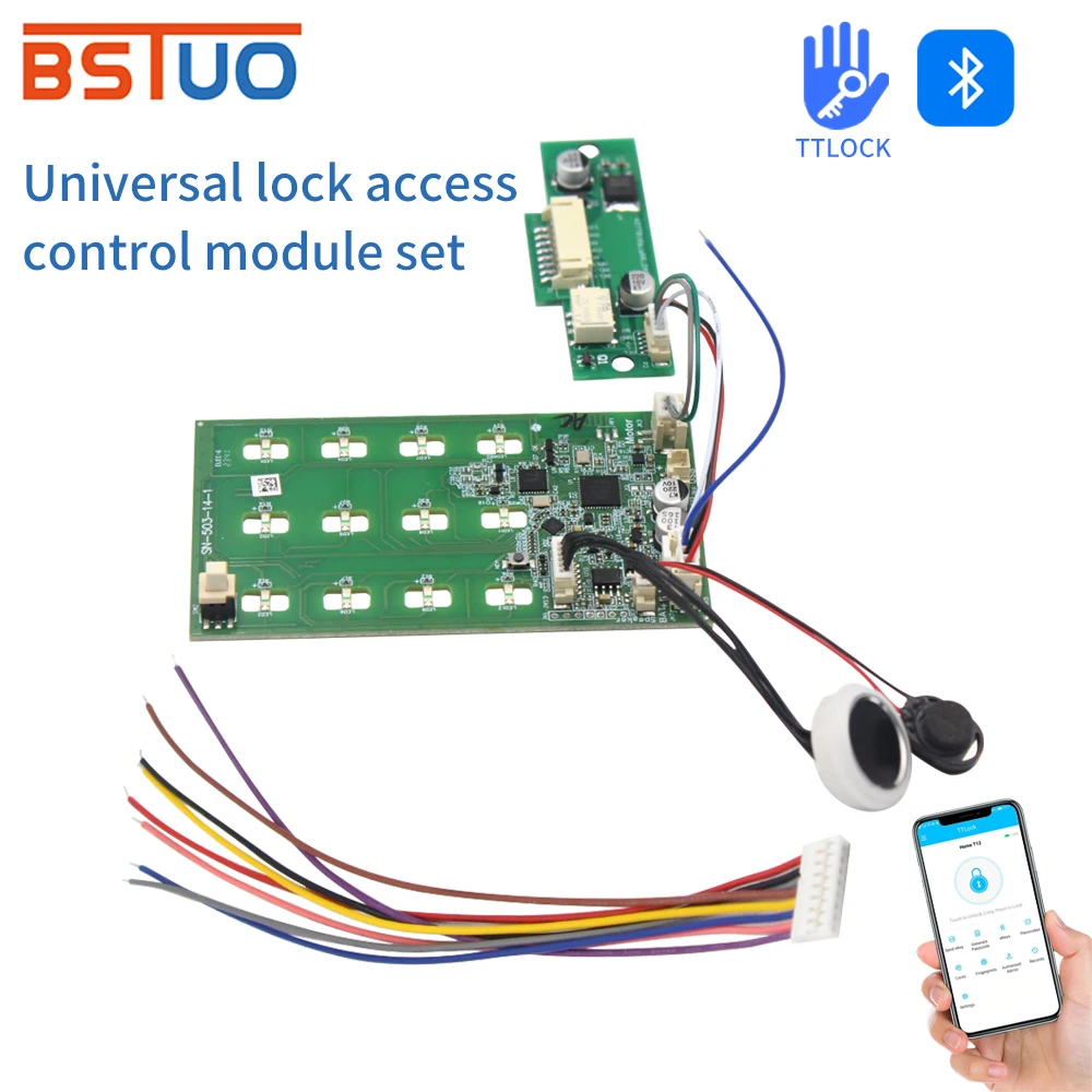 TTLOCK Mobiele Telefoon App NFC Inductie Relaismodule Vingerafdruk Toegangscontrole Paneel 13.56Mhz Kaart Controller Deur Schakelaar Ontgrendelen