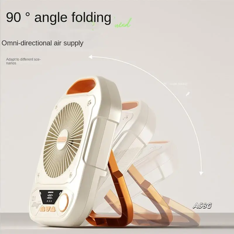 

Portable Outdoor Camping Fan LED Light, 90° Auto-Oscillation Ideal For Camping Use