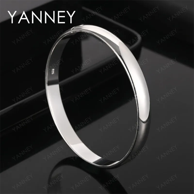 

925 Sterling Silver Simple Exquisite Open Bracelet Women's Jewelry Gift Party Wedding Fashion Jewelry