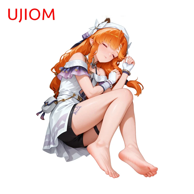 UJIOM Sleeping Wuthering Waves Girl Wall Sticker Sigrika High Quality Scratch Proof Vinly Decal For Veneer Sofa Wall Decoration