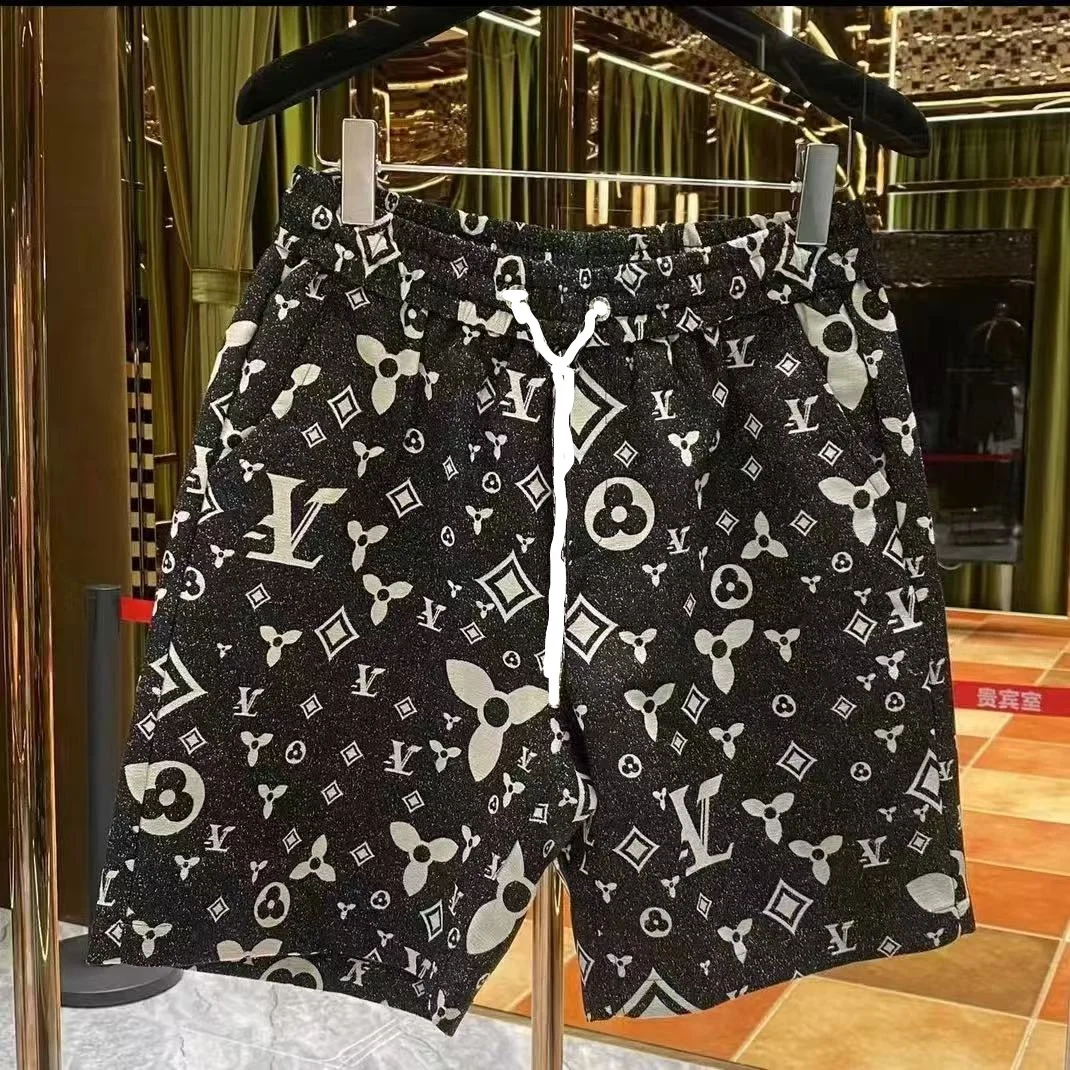 

2025 Summer Men's Beach Casual Shorts Hot-selling Trendy Brand L Letter Shorts Quick-drying S-4XL Breathable and Loose Y2K Moto