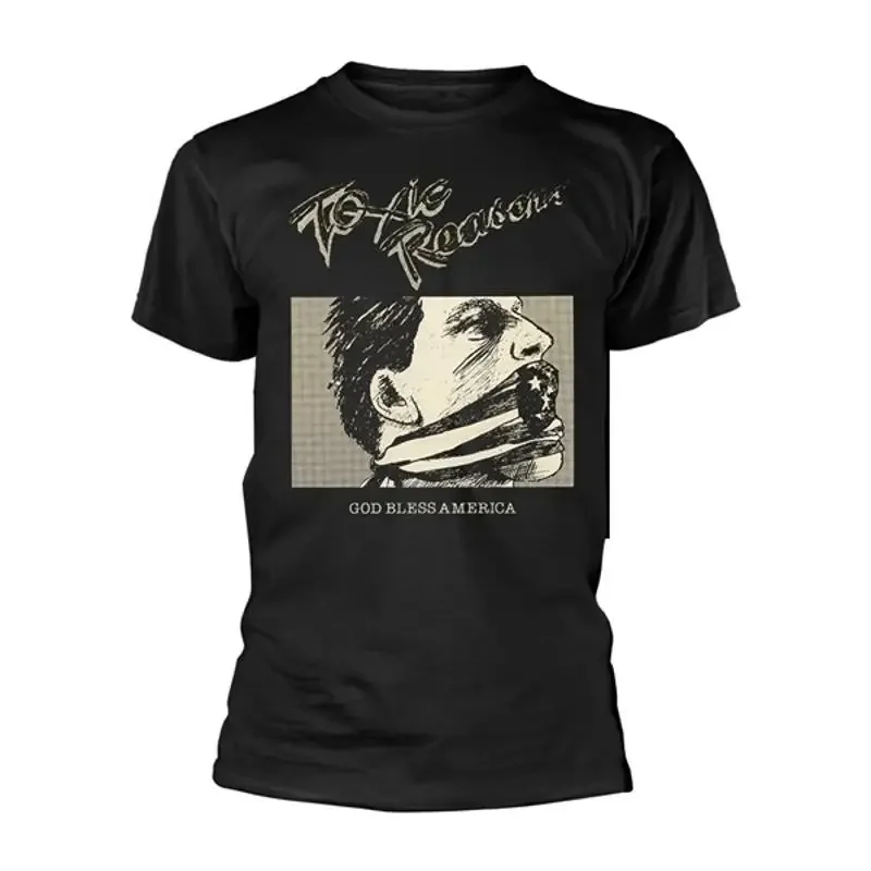 TOXIC REASONS GOD BLESS AMERICA BLACK T SHIRT FRONT BACK PRINT