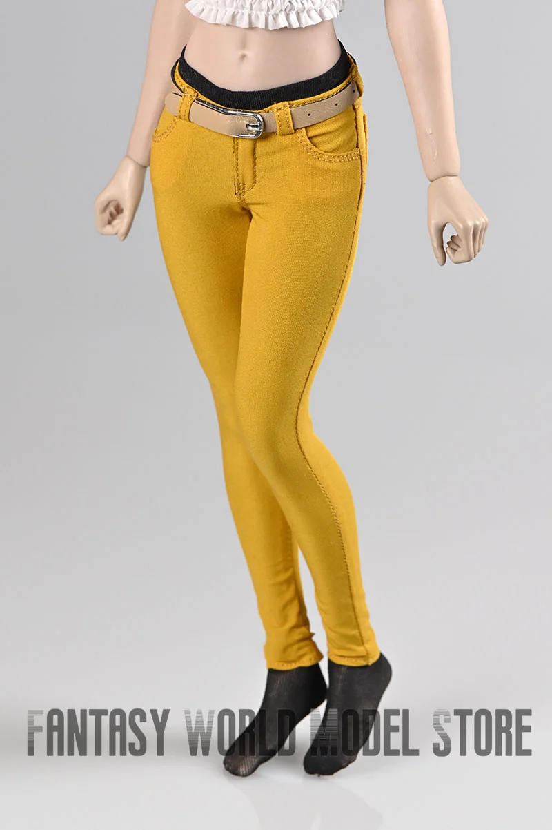 Weibliche lässige lose Jacken im Maßstab 1:6, enge Hosen, elastische, schlanke Bleistifthosen für 12-Zoll-Action-Figur-Körperpuppen