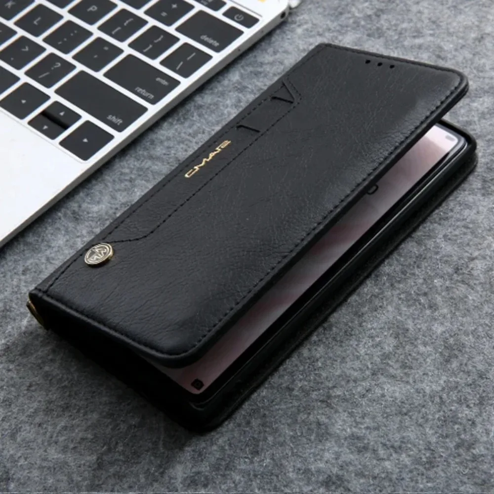 Etui z klapką do nowego iPhone'a 18 17 Air 16 15 14 13 SE 2022 12 Mini 11 Pro Max 7 8 Plus, skórzane etui portfelowe z przegródką na karty, funda — zdjęcie produktu 2
