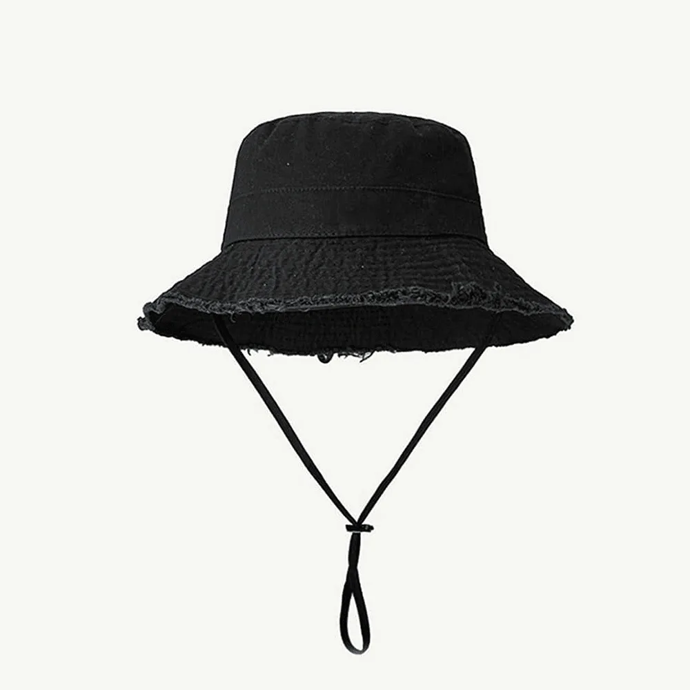 جديد عصري نمط قبعة بحافة مقاومة للشمس قابل للتعديل قبعة صياد مهدب بلون الصيف ظلة قبعة أربعة مواسم