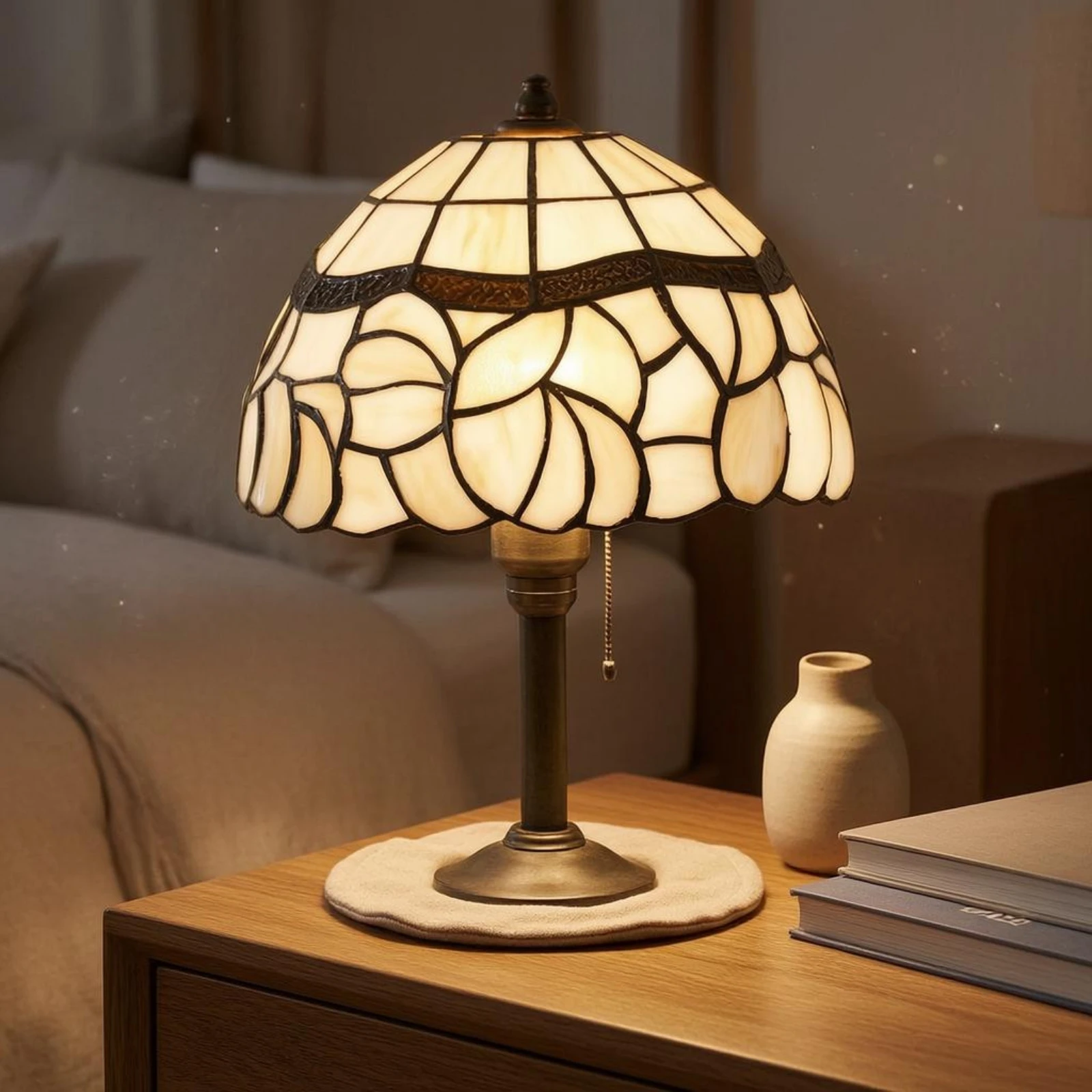 ティファニースタイルランプシェード花柄ステンドグラスランプシ - Lighting Decor For Home のレビューと価格