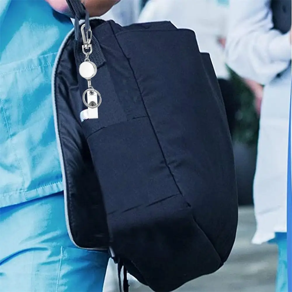 

Badge Clip Extendable Retractable Badge Reel Name Tag Chest Card Nurse Badge Holder Metal Round ID Card Lanyards Doctor