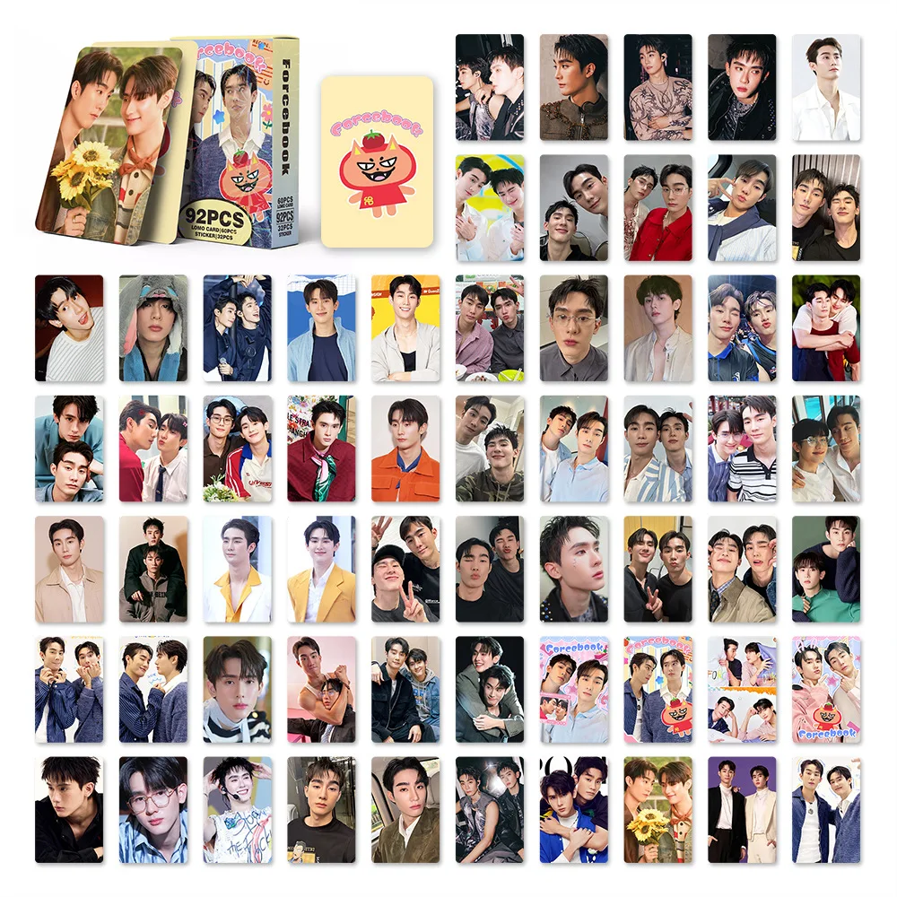 92PCS Forcebook Thai Star Photo Cards Set with Stickers - Force & Book LOMO Collectible Cards for Scrapbook & Fan Support image 6