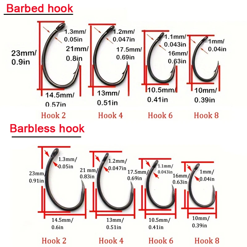 6pcs Carp Fishing Accessories Barbless Hook Hair Rig Fishing Hook Ready Made Tied Rigging With Fishing Line Boilie Hook Tackle