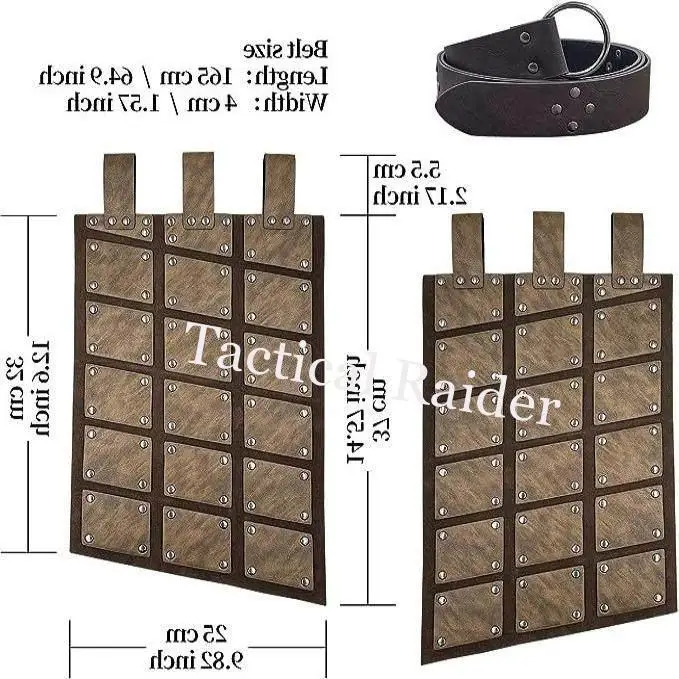 Protector de muslo retro doble cara con cinturón y falda - imagen 4