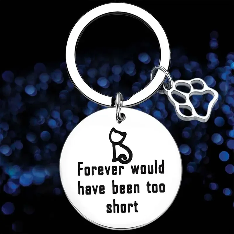 Hot  Cat Memorial Gift Keychain Cat Lover Gift Key Chain Pendant Animal Gift