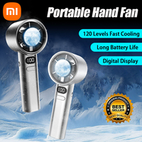 Xiaomi Portable Hand Fan 120 Wind Speeds Mini Bladeless Handheld Turbofan Fan USB Rechargeable Personal Highspeed Fans Electric