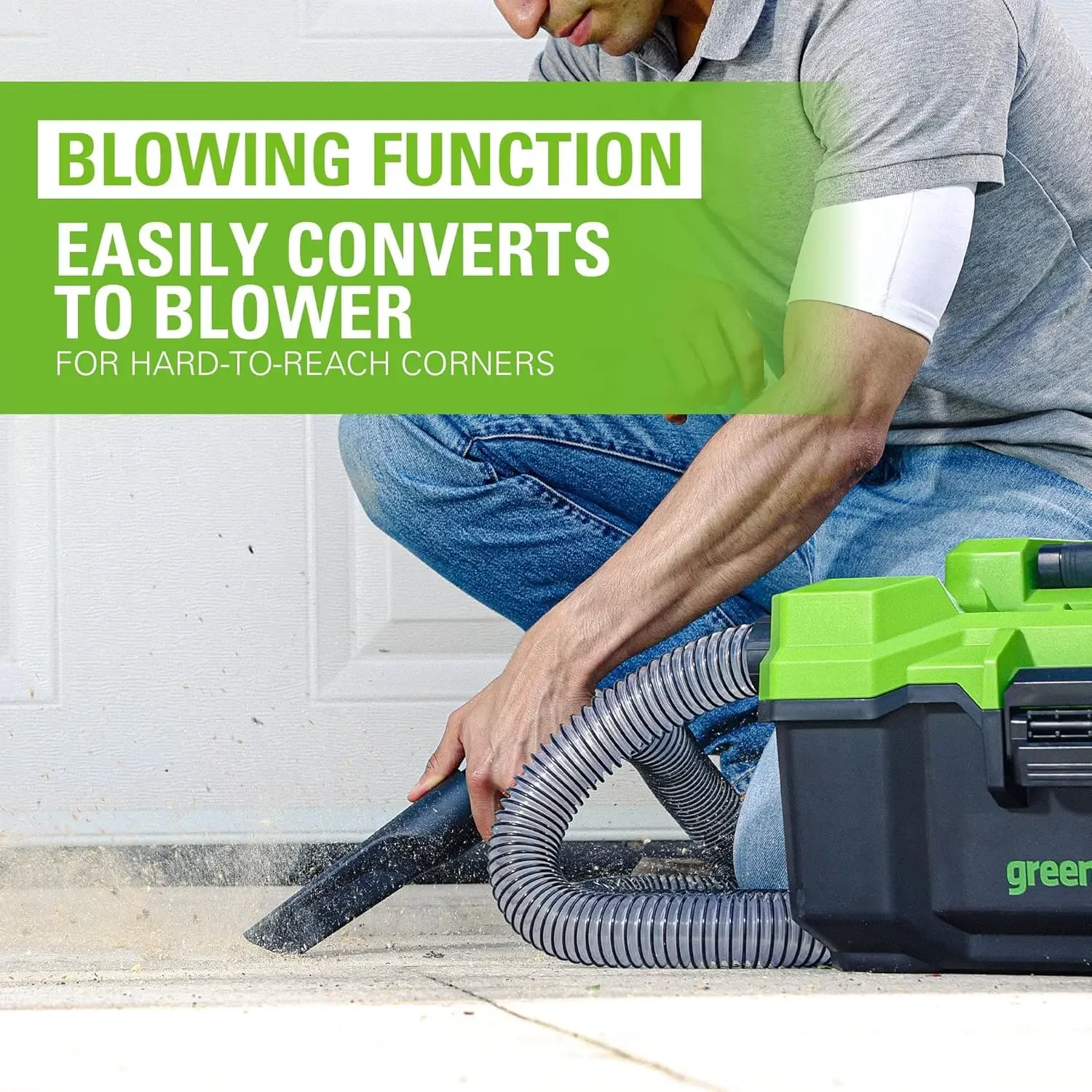 

40V Brushless 3 Gallon Cordless Wet/Dry Shop Vacuum with Hose, Crevice Tool, Floor Nozzle, 4.0Ah Battery