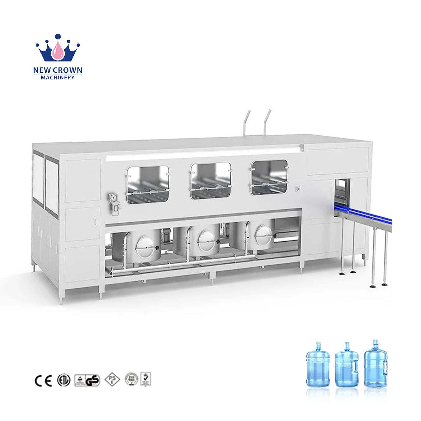 Fully Automatic 300BPH 5 Gallon PET Plastic Bottle Drinking Water Filling Machine