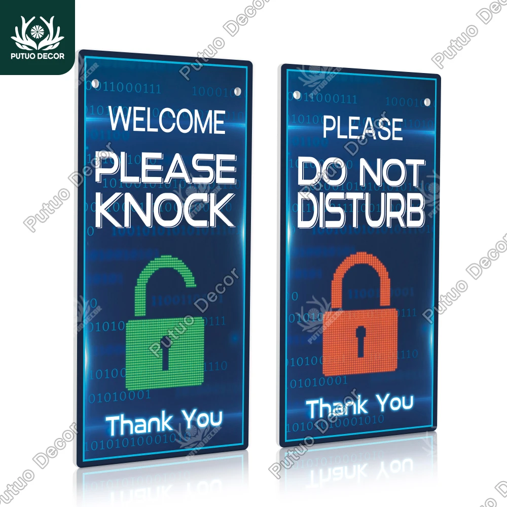 Двухсторонний знак Putuo Decor, 1 шт., двусторонний знак из ПВХ, пожалуйста, не беспокойтесь, добро пожаловать, пожалуйста, студийный дизайн