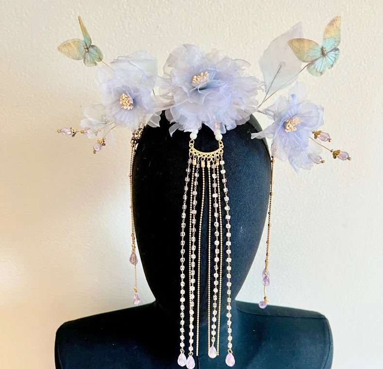 

1 шт., тиара ручной работы Fairycore Woodland Butterfly, лесная богиня, элстас, корона для волос для женщин