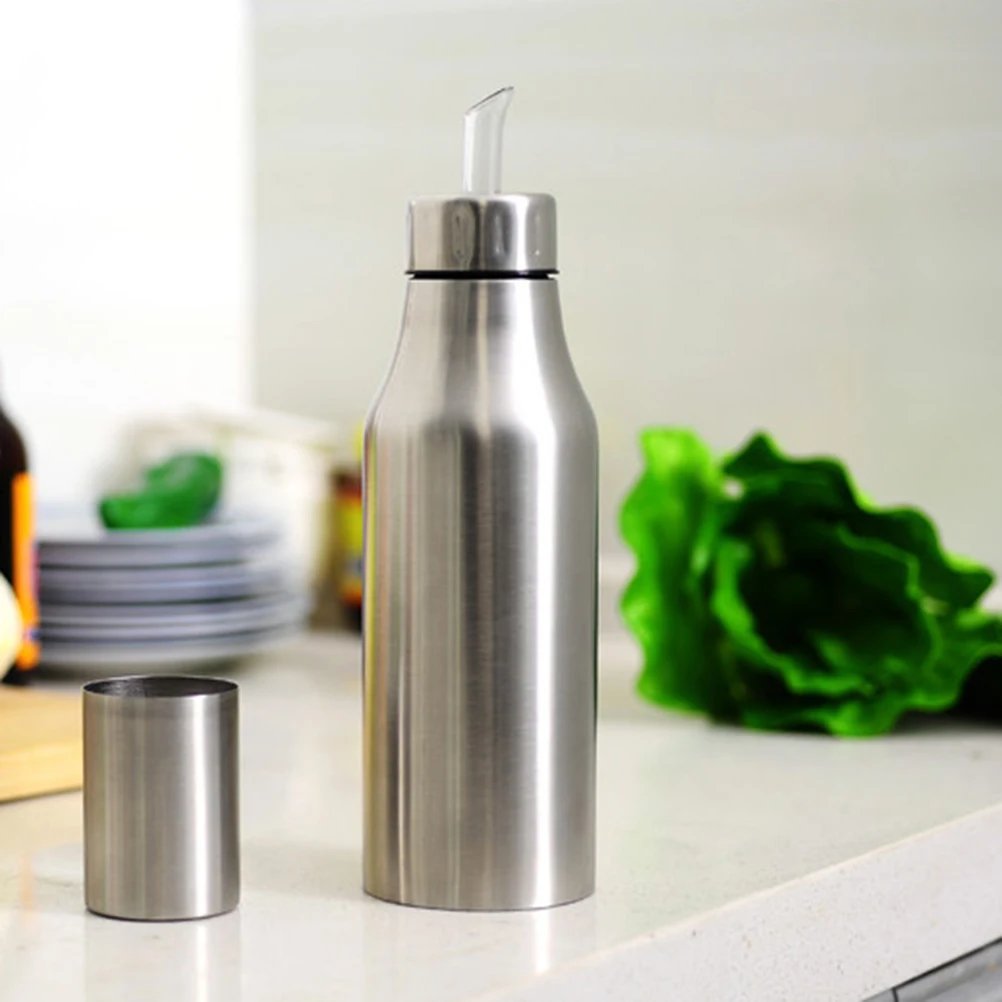 

500Ml Stainless Steel Oil Dispenser Food-Grade Leak-Proof Oil Bottle For Kitchen Vinegar Soy Sauce Container Dishwasher Safe