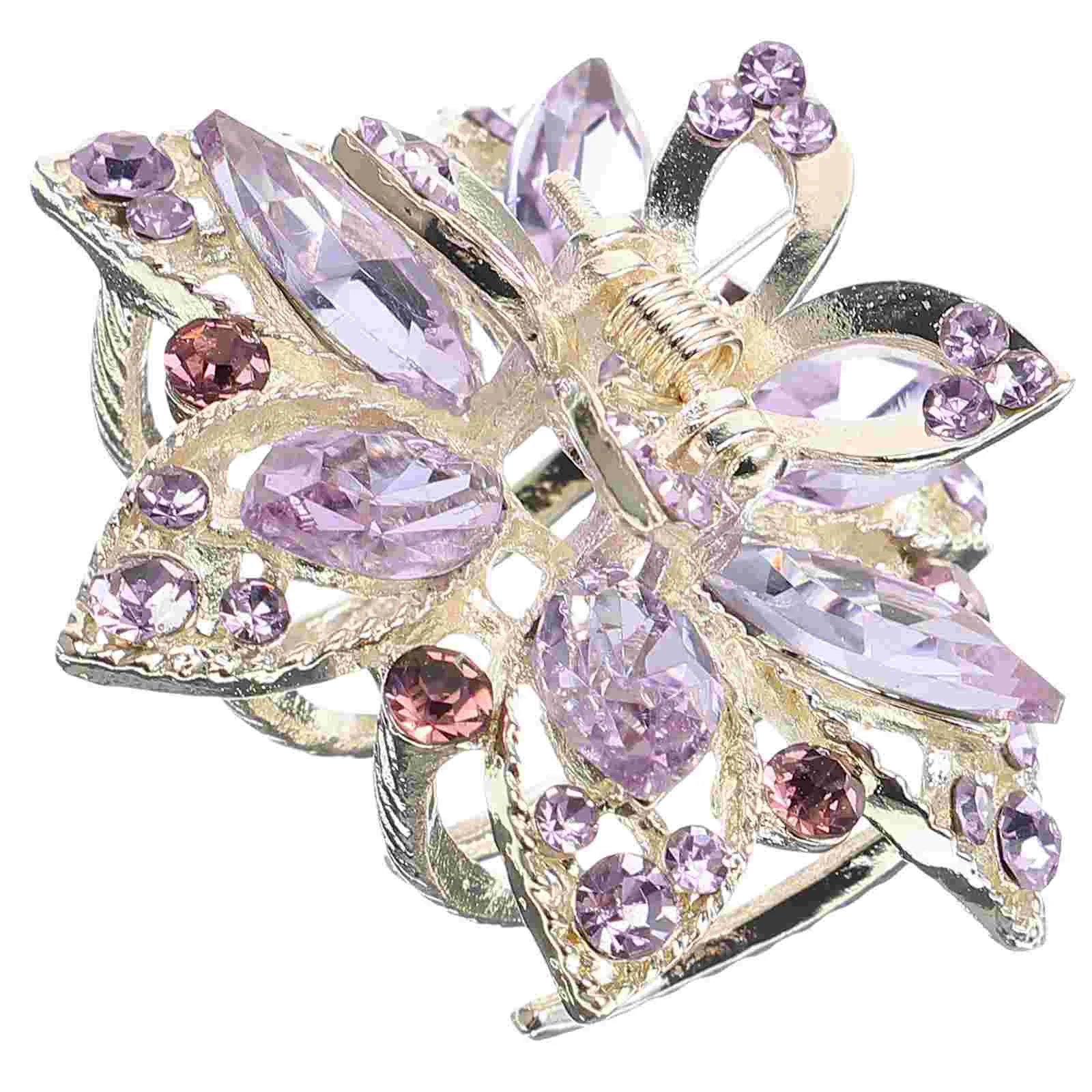 

Hairpin Accessories for Women Clips Girl Clamps Rhinestone Flower Claw Tiny Jaw