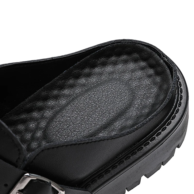 Britische Stil Schuhe Männer schwarz Slip on Slipper neue Freizeit schuhe männliche Brogue Schuhe