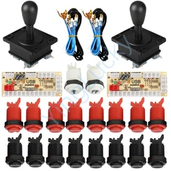 Arcade American Kit Game Machine Arcade Console DIY Kit 8 Way Joystick Push Buttons For PC Raspberry Pi Zero Delay USB Board