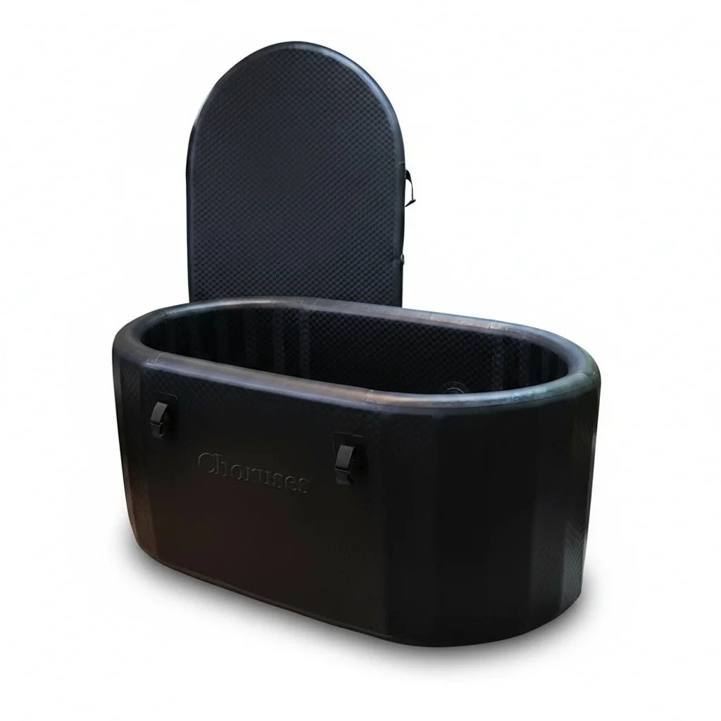 

Inflatable Ice Bath Barrel, PVC DWF 150x80x65cm Portable Ice Bathtub, 500L Recovery Pod for Athlete Sport Recovery