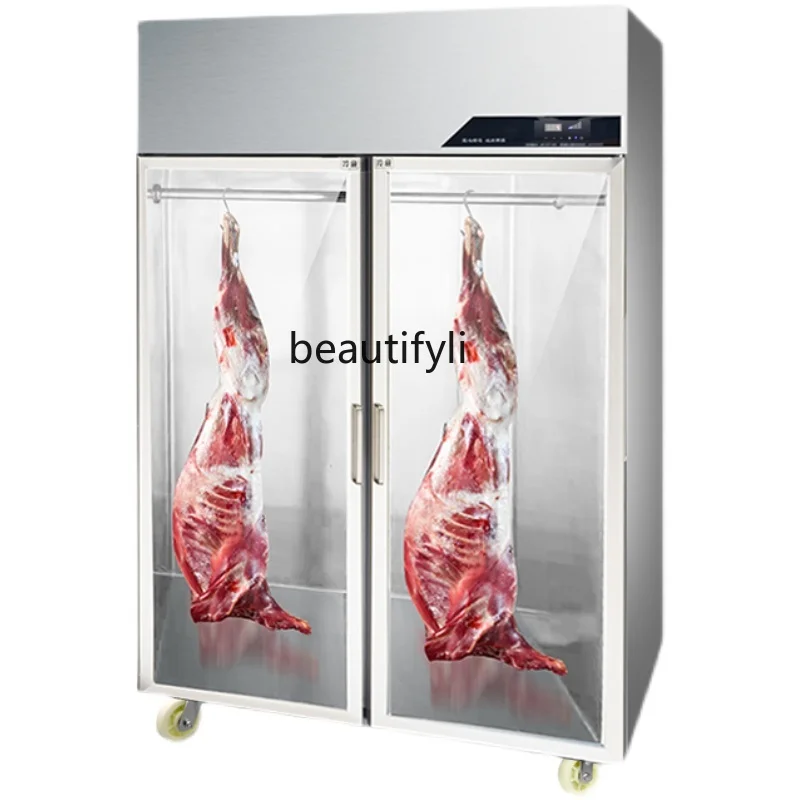 

Commercial hanging meat cabinet, frozen and refrigerated fresh-keeping freezer, vertical meat display freezer