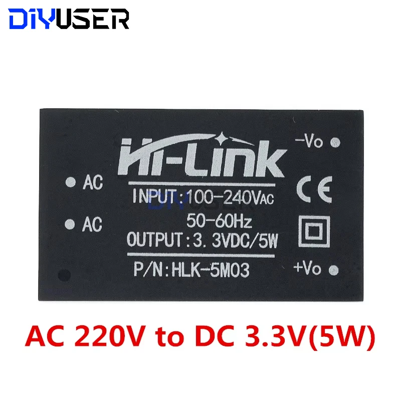 DIYUSER HLK-5M03 HLK-5M05 HLK-5M12 5W AC-DC 220V to 12V/5V/3.3V Buck Step Down Power Supply Module Converter Intelligent