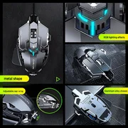 EWEADN Wired Gaming Mouse, RGB, 12800 DPI Adjustable, Electroplated Finish, Ergonomic, Driver Support, for Laptop, Office & Game image 4